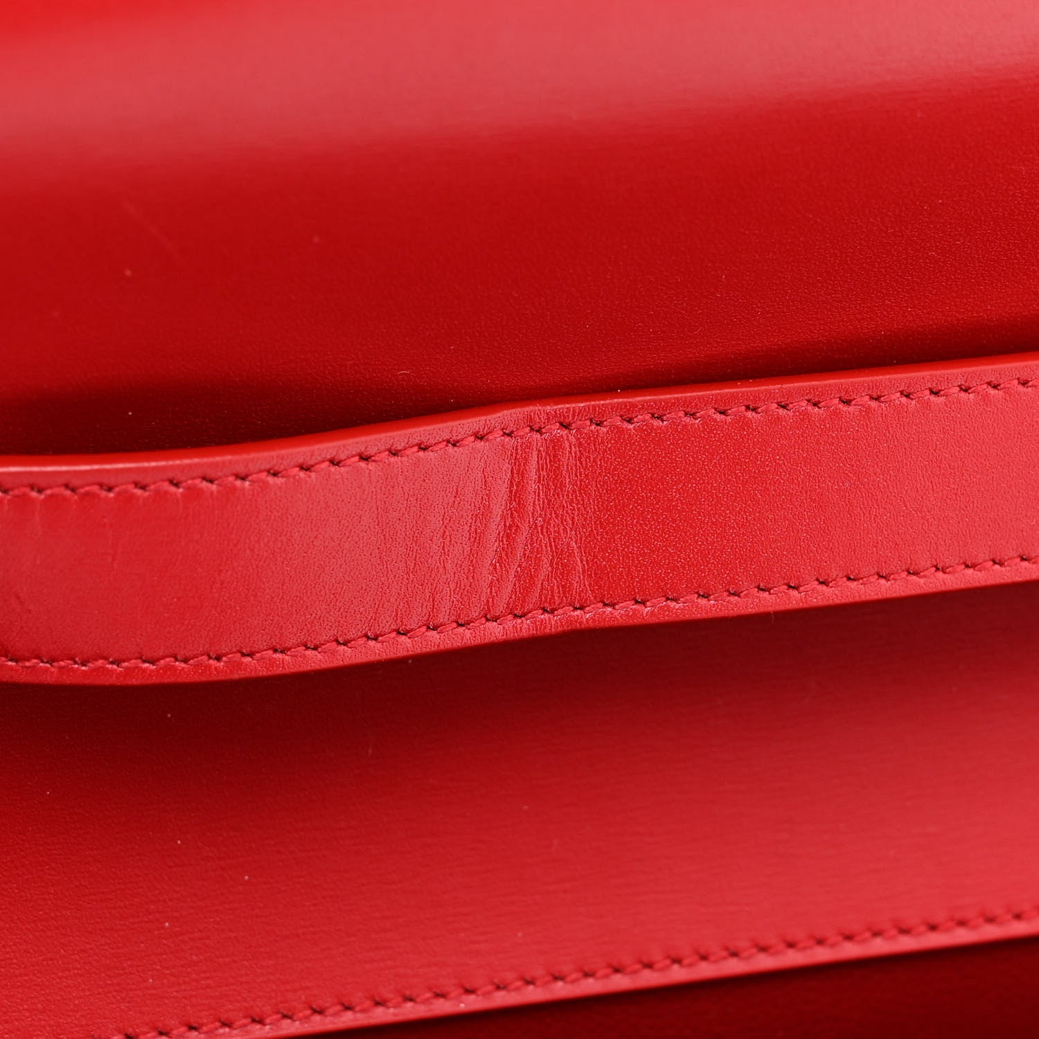 Saint Laurent Smooth Calfskin Manhattan Shoulder Bag Rouge Eros 11 of 13