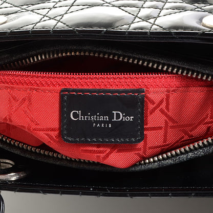 Christian Dior Patent Cannage Medium Lady Dior Black 6 of 9
