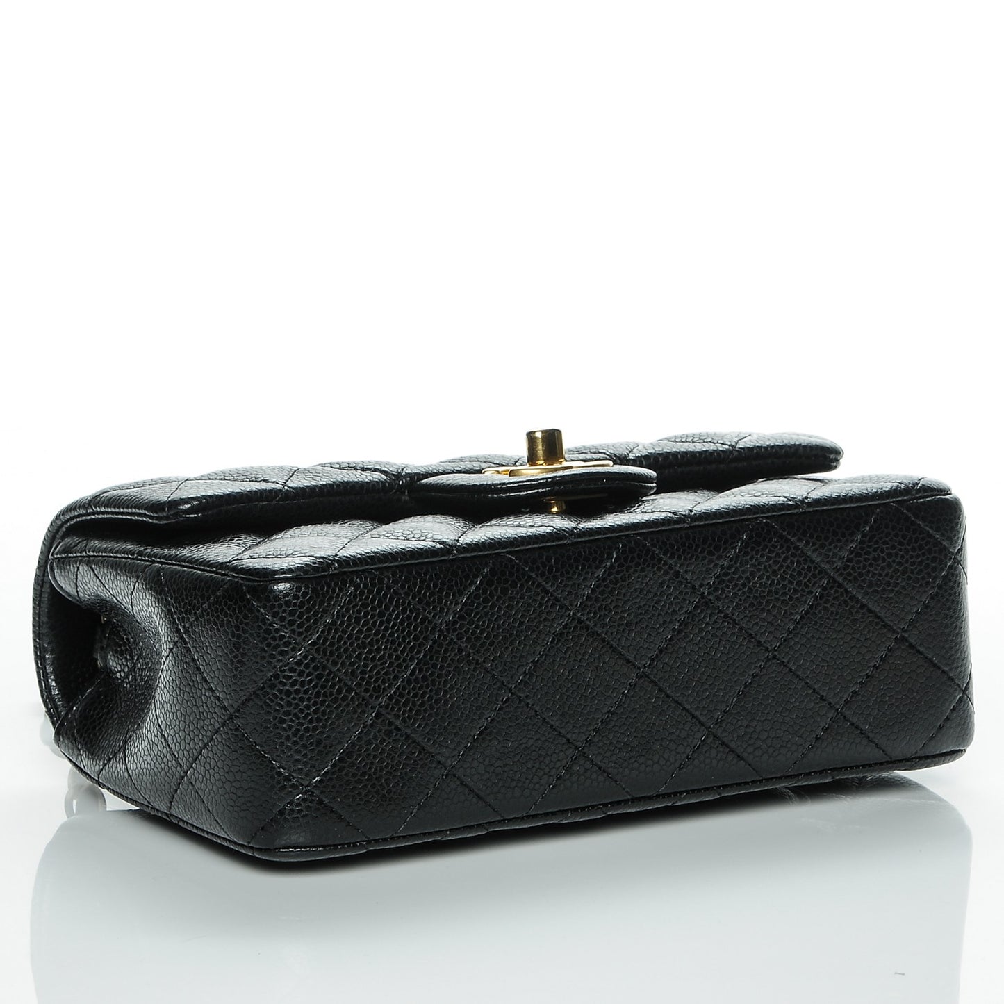 Caviar Quilted Mini Rectangular Flap Black