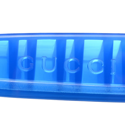 Gucci Rubber Mens Pursuit Slide Sandals 10 Transparent Blue 8 of 9