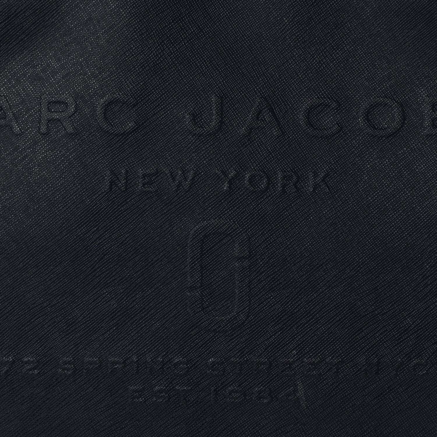Marc Jacobs Calfskin Embossed Logo East West Shopper Tote Dark Blue 8 of 10