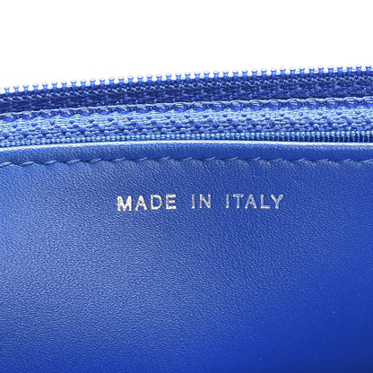 Chanel Caviar Chevron Quilted Wallet On Chain WOC Bright Blue 7 of 8