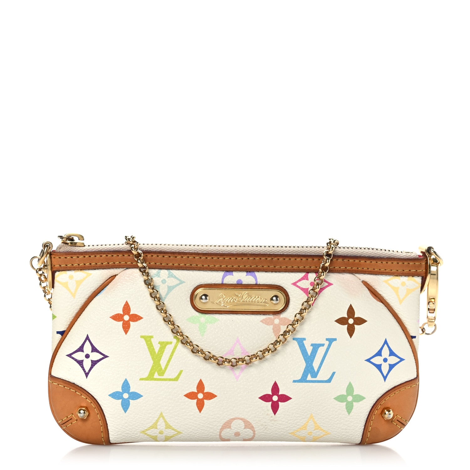 Louis Vuitton Monogram Multicolor Pochette Milla MM White 1 of 8