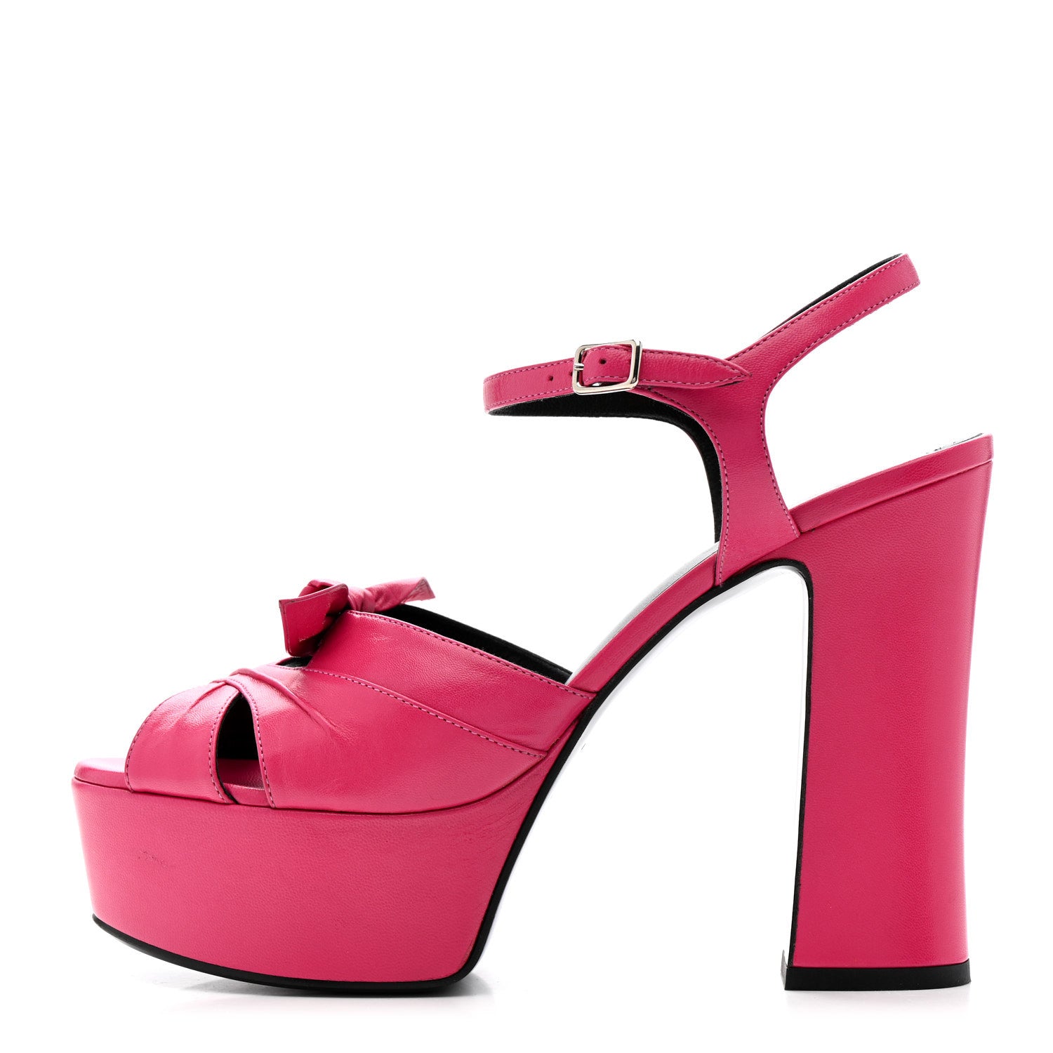 Saint Laurent Goatskin Candy 80 Platform Sandals 39.5 Bubblegum 1 of 14