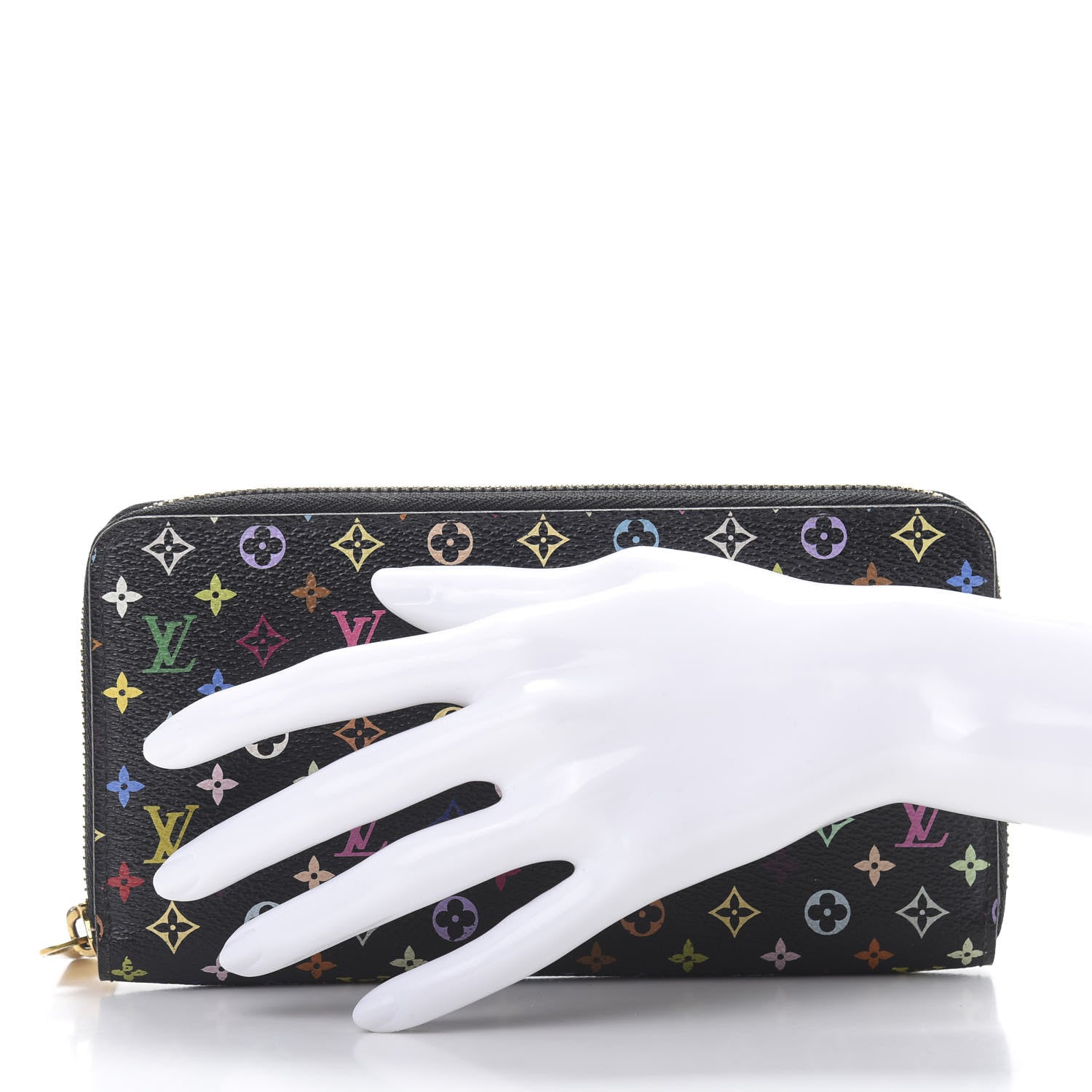 Louis Vuitton Monogram Multicolor Zippy Wallet Black Grenade 2 of 10