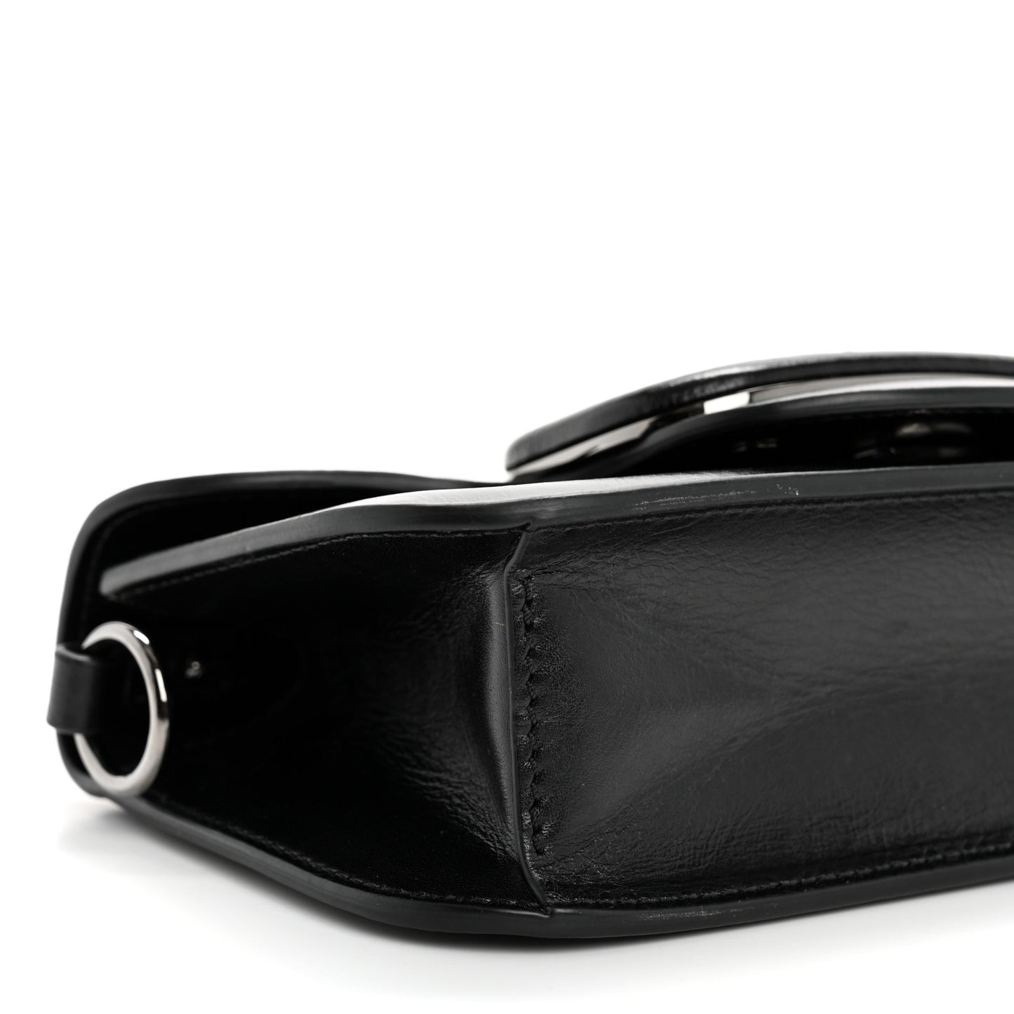 Calfskin Monochrome Vlogo Small Loco Shoulder Bag Black