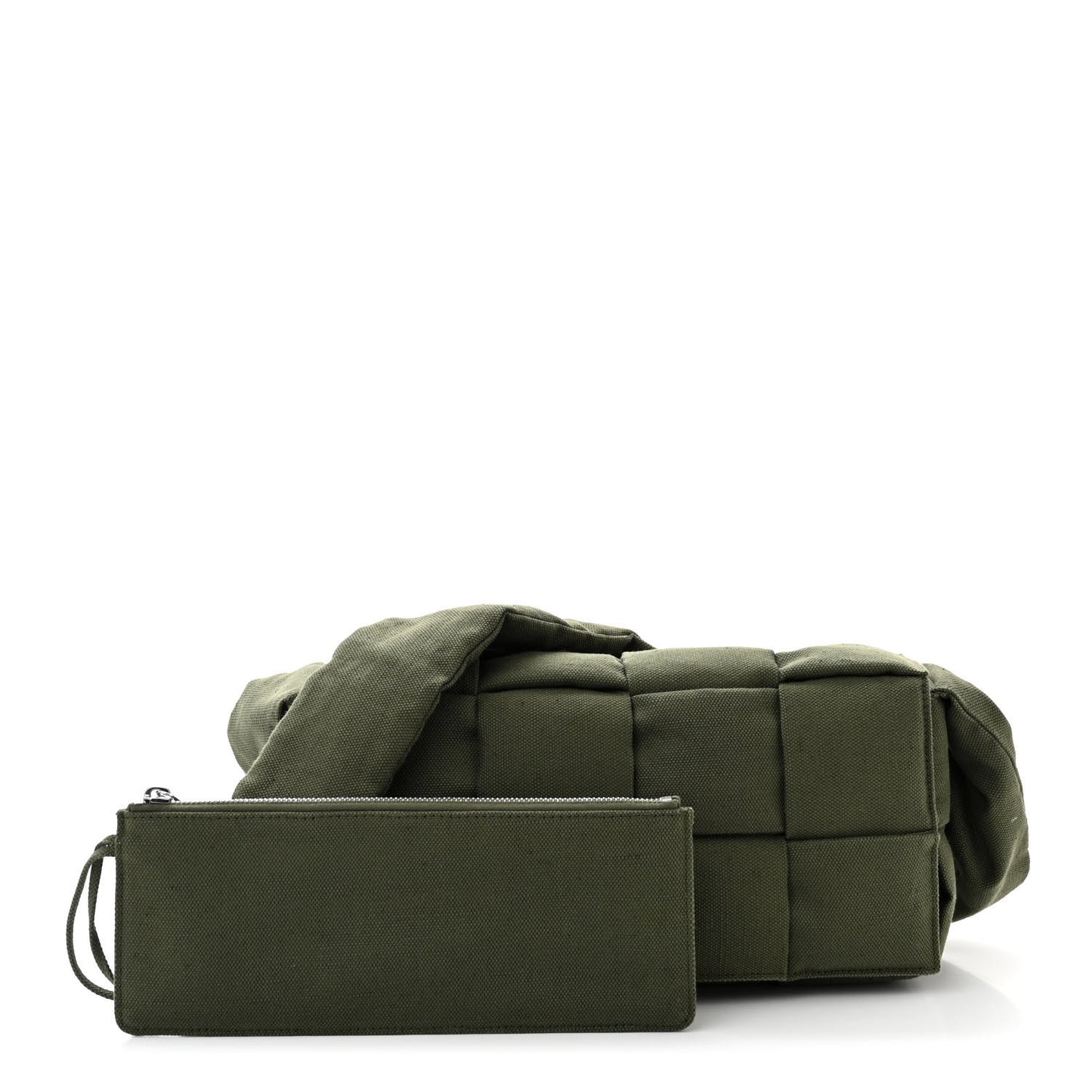 Canvas Intrecciato Padded Tech Cassette Belt Bag Crocodile