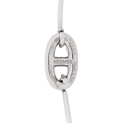 Hermes 18K White Gold Diamond Farandole Bangle Bracelet SH 3 of 4