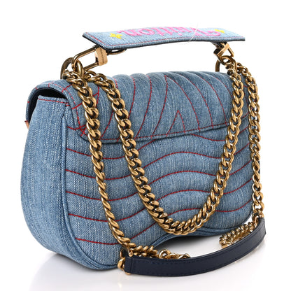 Louis Vuitton Denim New Wave Chain MM Blue 3 of 9