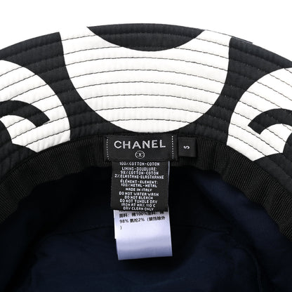 Chanel Canvas Bucket Hat S Black White 4 of 4