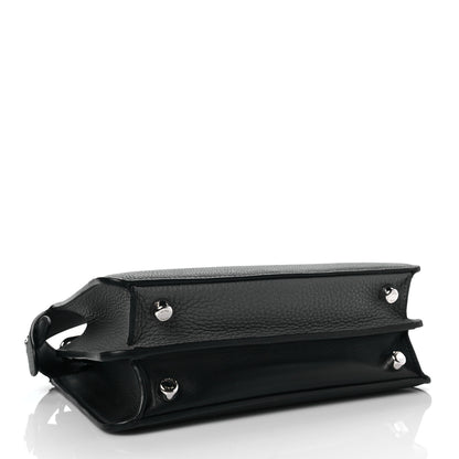 Fendi Cuoio Romano Vitello Cover Monochrome Mini Peekaboo I SEE U Satchel Argilla Black 4 of 7