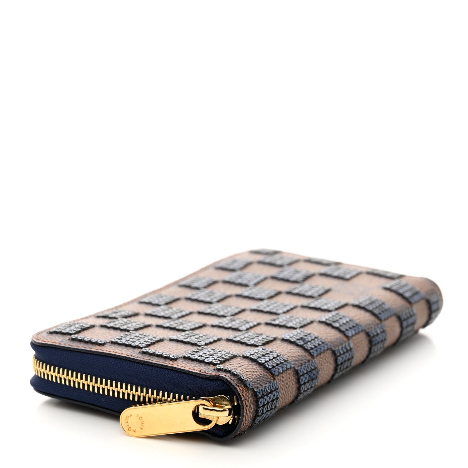 Louis Vuitton Damier Paillettes Zippy Wallet Blue 4 of 8