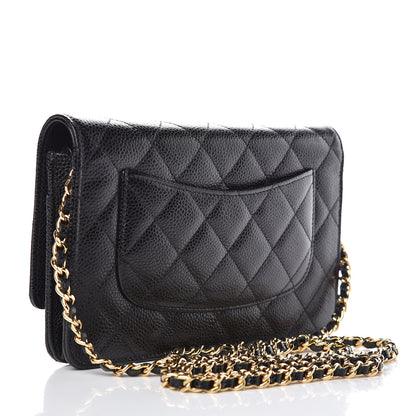 Chanel Caviar Quilted Wallet On Chain WOC Black 3 of 8