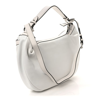 Versace Calfskin Medium Repeat Zip Hobo Optical White 3 of 8