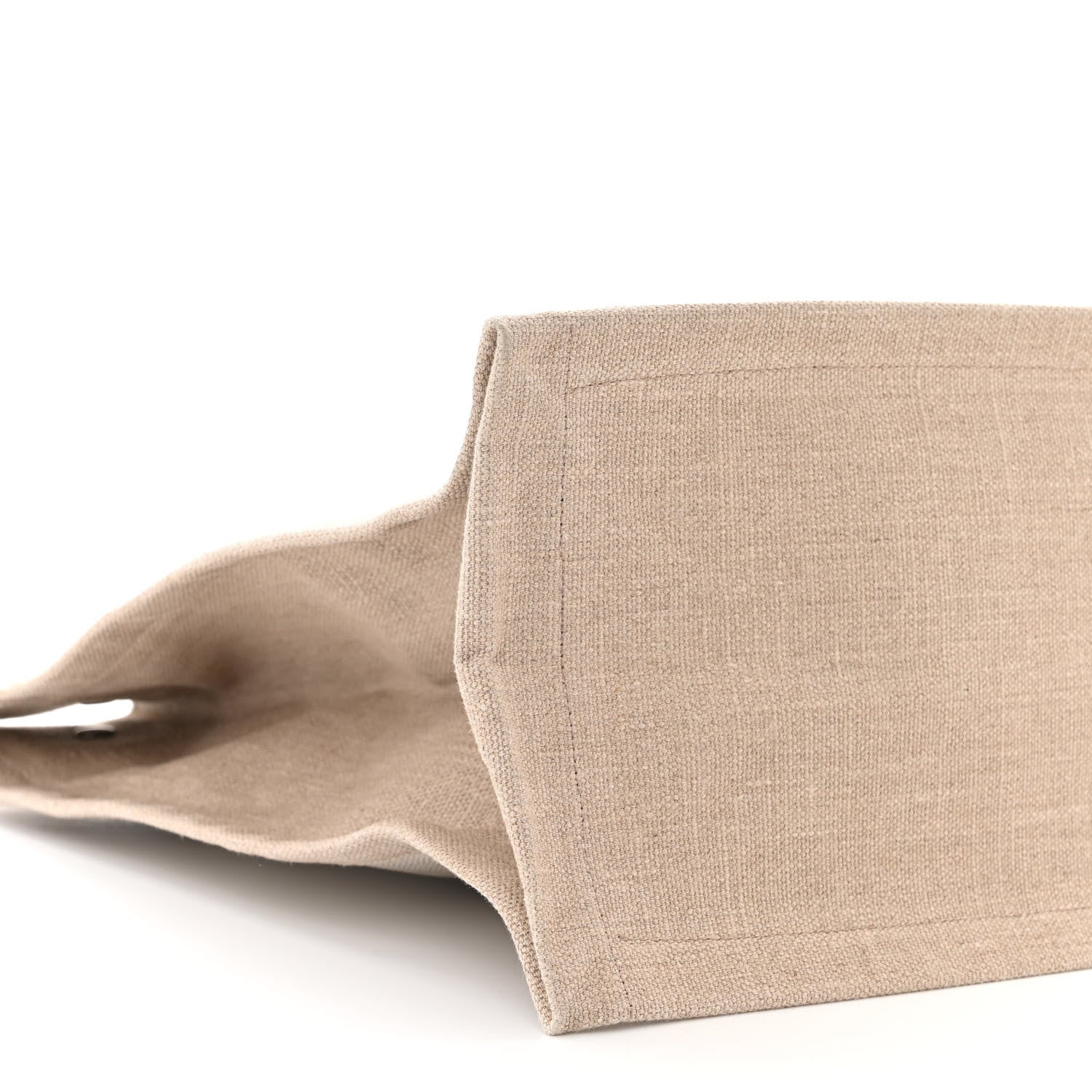 Saint Laurent Linen Calfskin Rive Gauche Tote Optic White 9 of 10