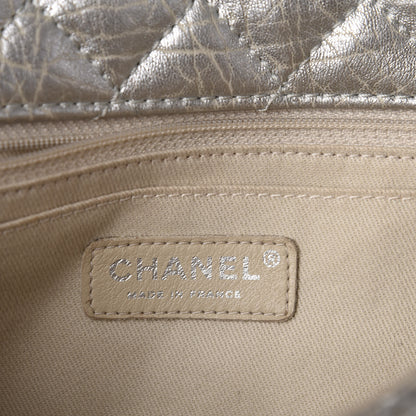Chanel Calfskin Mirror CC Crackled Flap Silver 9 of 13