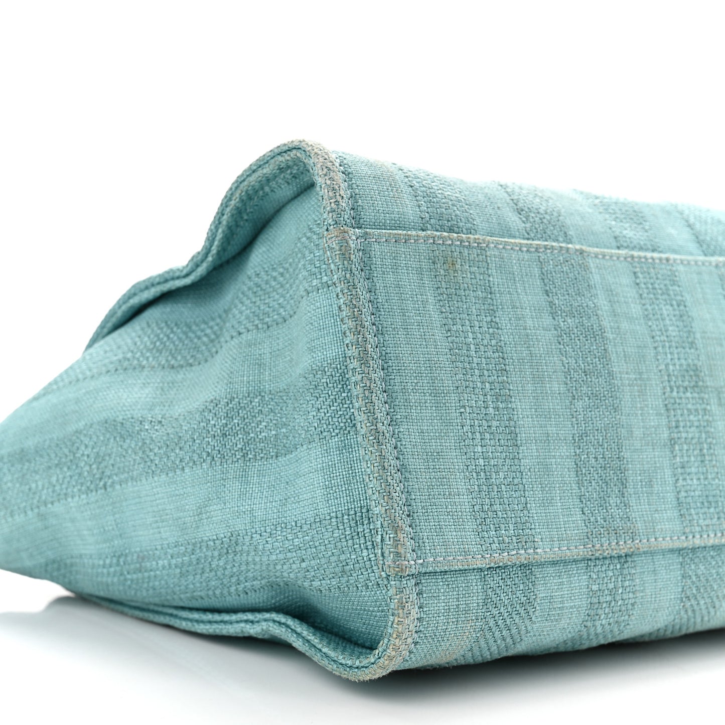 Mixed Fibers Striped Medium Deauville Tote Blue