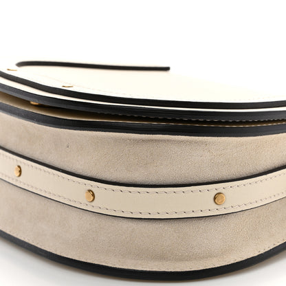 Chloe Calfskin Suede Small Nile Bracelet Bag Off White 9 of 10