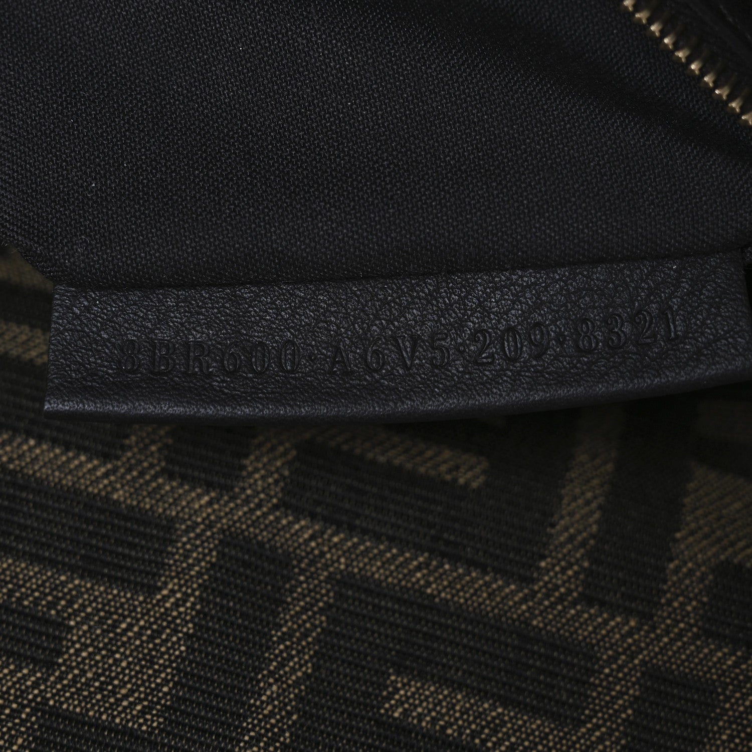 Fendi Fabric Jacquard FF 1974 Medium Baguette Tobacco Moro Black 7 of 11