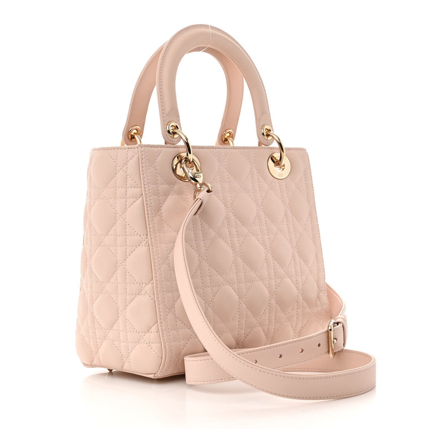 Lambskin Cannage Medium Lady Dior Light Pink