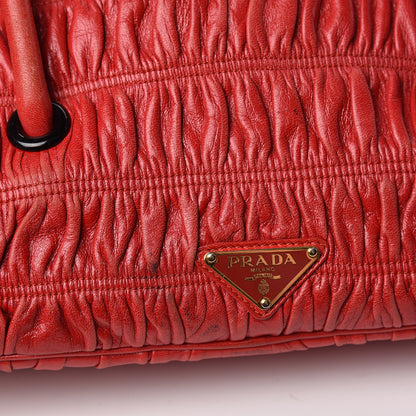 Prada Capretto Gaufre Flap Bag Rosso 16 of 18