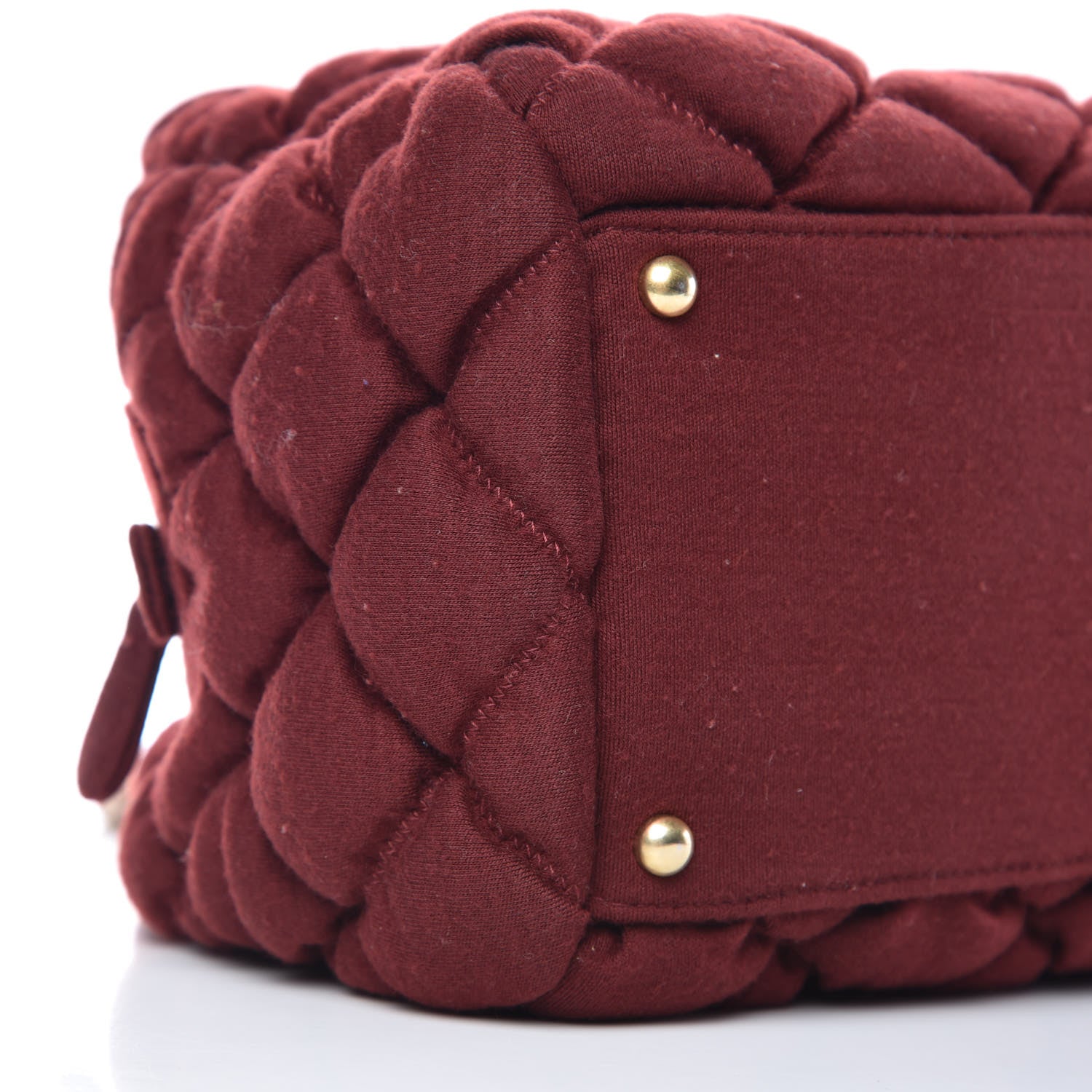 Chanel Jersey Bubble Quilt Bowler Bordeaux 9 of 10