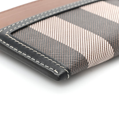 Burberry E-Canvas Calfskin Sandon Check Card Case Dark Birch 8 of 9