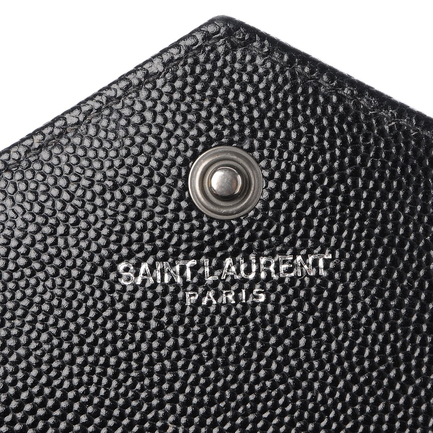 Grain De Poudre Matelasse Chevron Monogram Chain Wallet Black