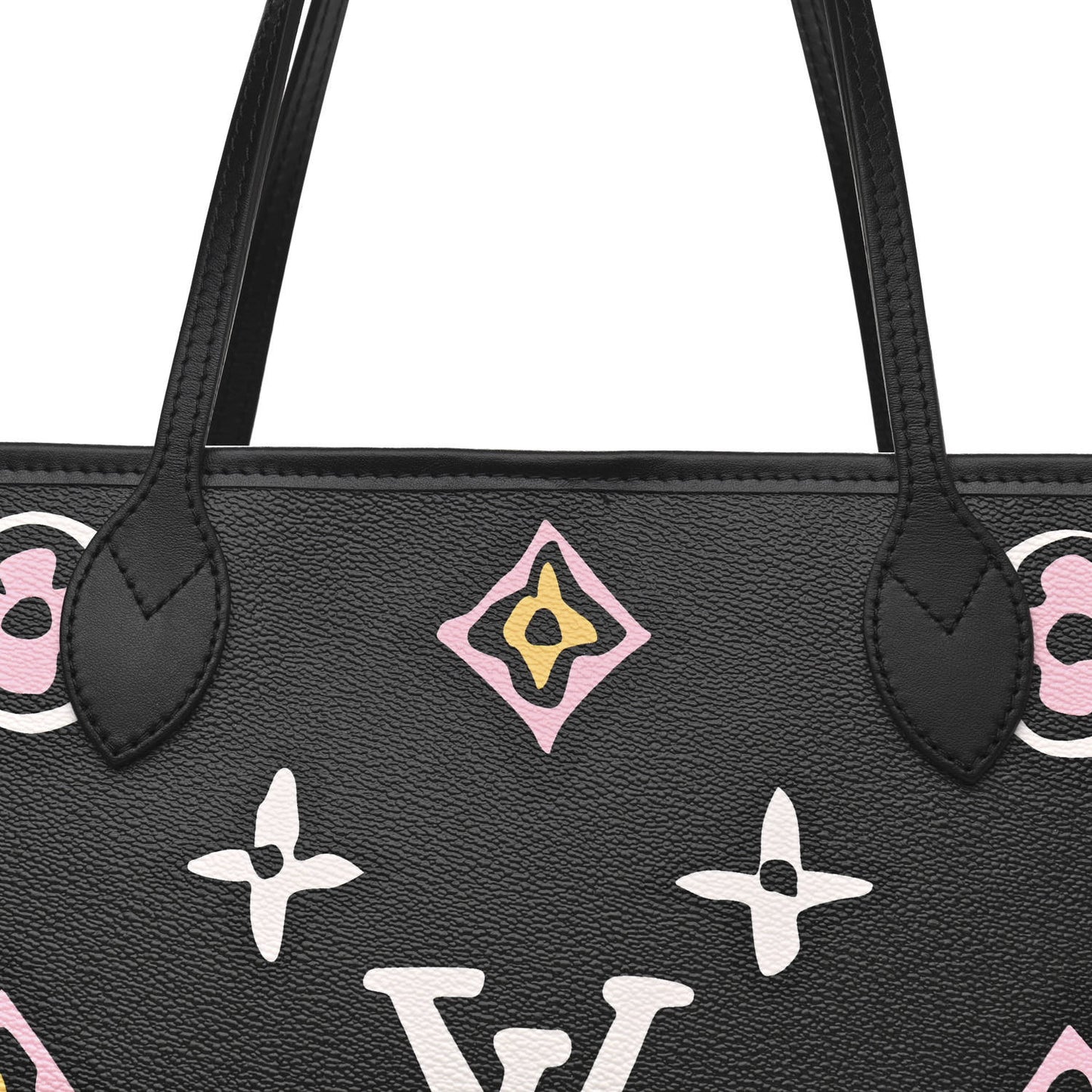 Monogram Giant Wild At Heart Neverfull MM Black
