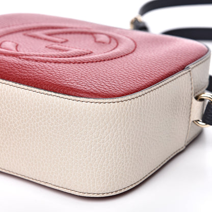Gucci Dollar Calfskin Small Soho Disco Bag Hibiscus Red Mystic White Blue 8 of 13