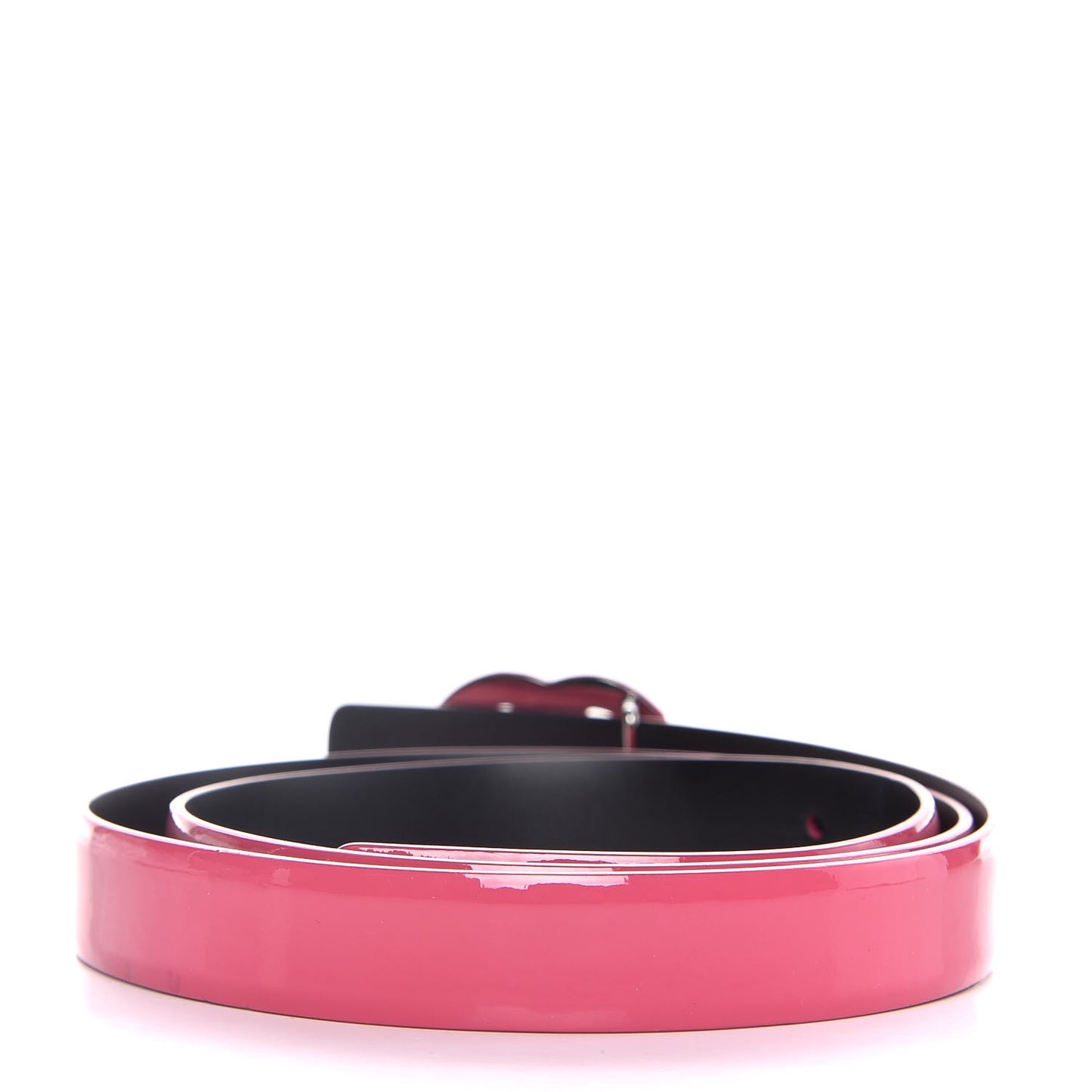 Patent CC Logo Skinny Belt 85 34 Pink