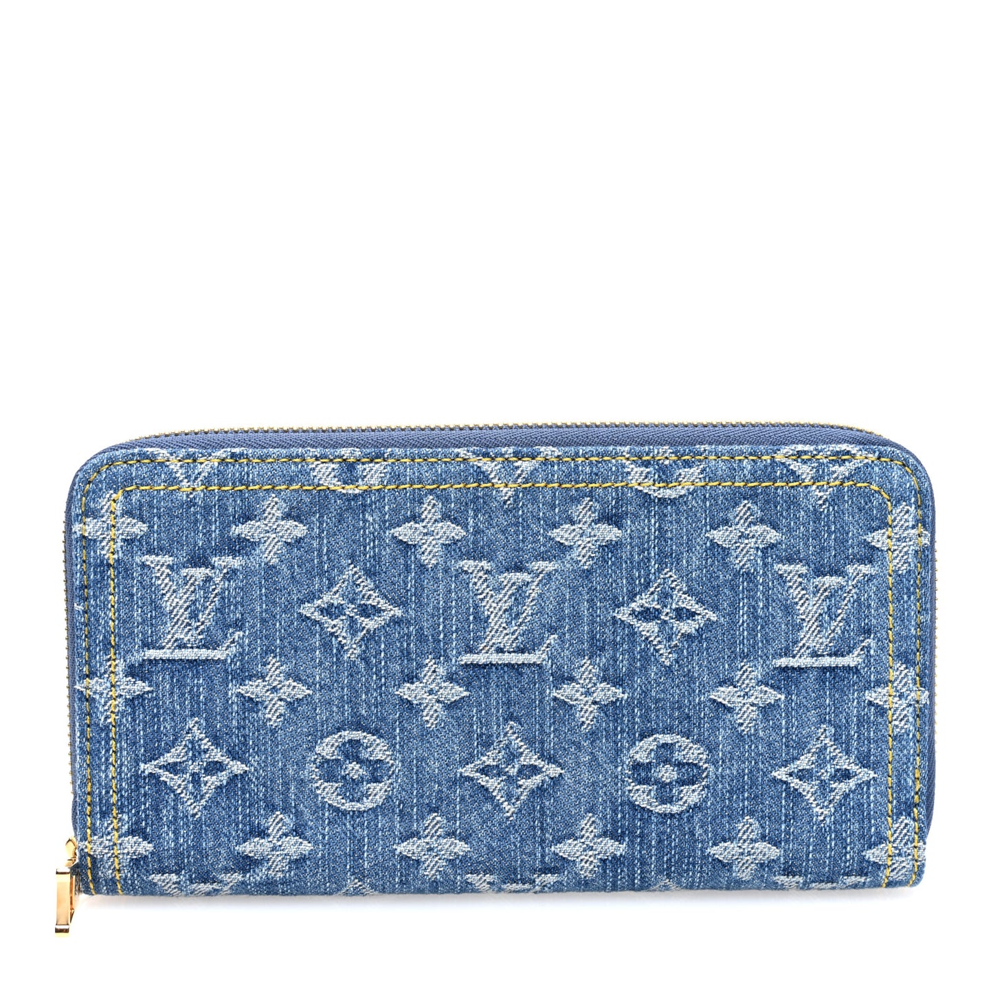 Monogram Denim Zippy Wallet NM Blue
