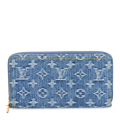 Louis Vuitton Monogram Denim Zippy Wallet NM Blue 1 of 6