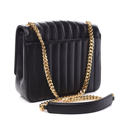 Saint Laurent Lambskin Matelasse Monogram Large Vicky Chain Bag Black 2 of 11