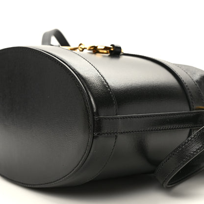 Gucci Azalea Sakai Calfskin Horsebit 1955 Drawstring Bucket Bag Black 9 of 9