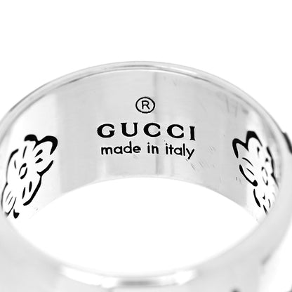 Gucci Sterling Silver Wide Blind for Love Band Ring 48 4.5 4 of 5