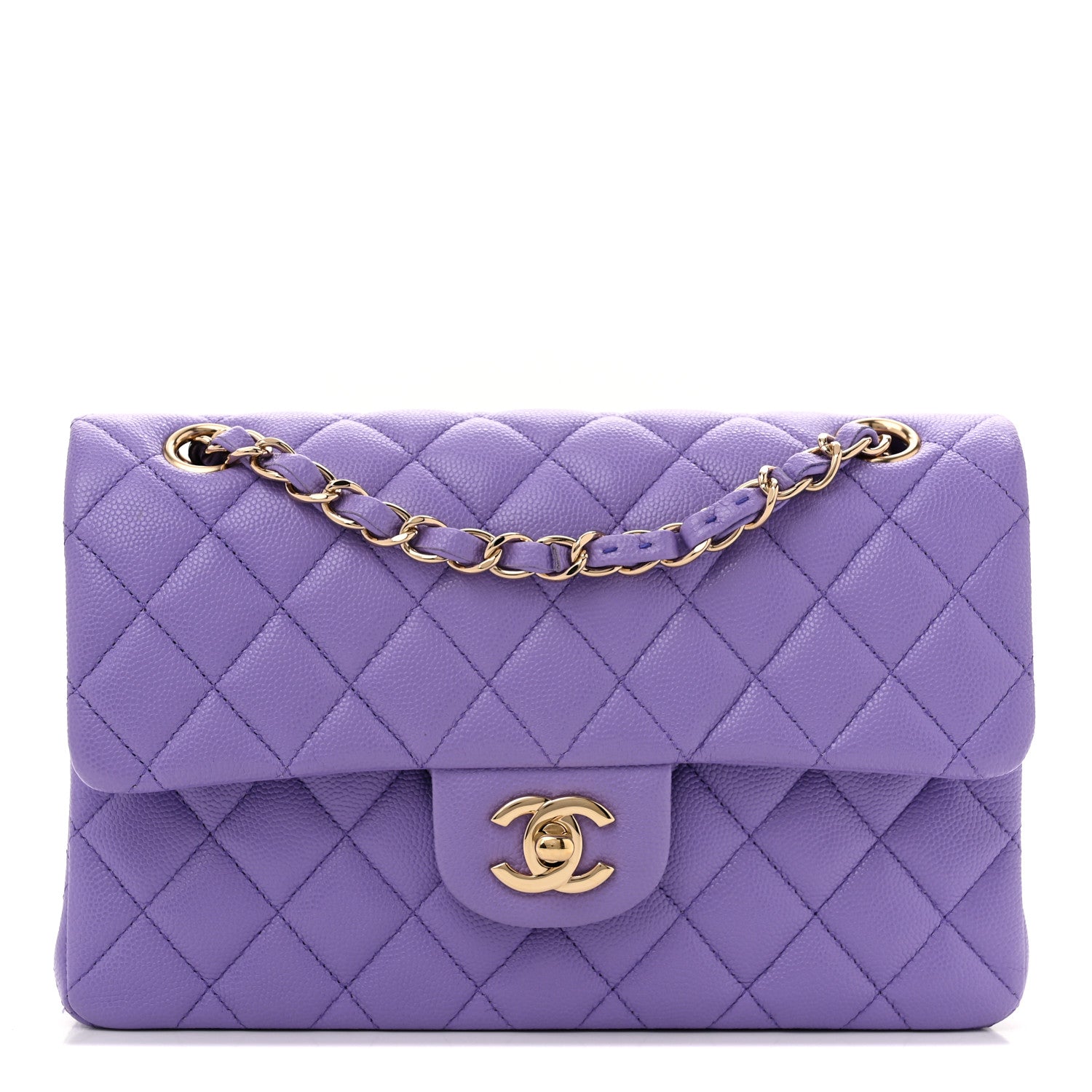 Chanel Caviar Quilted Small Double Flap Purple 1 of 11