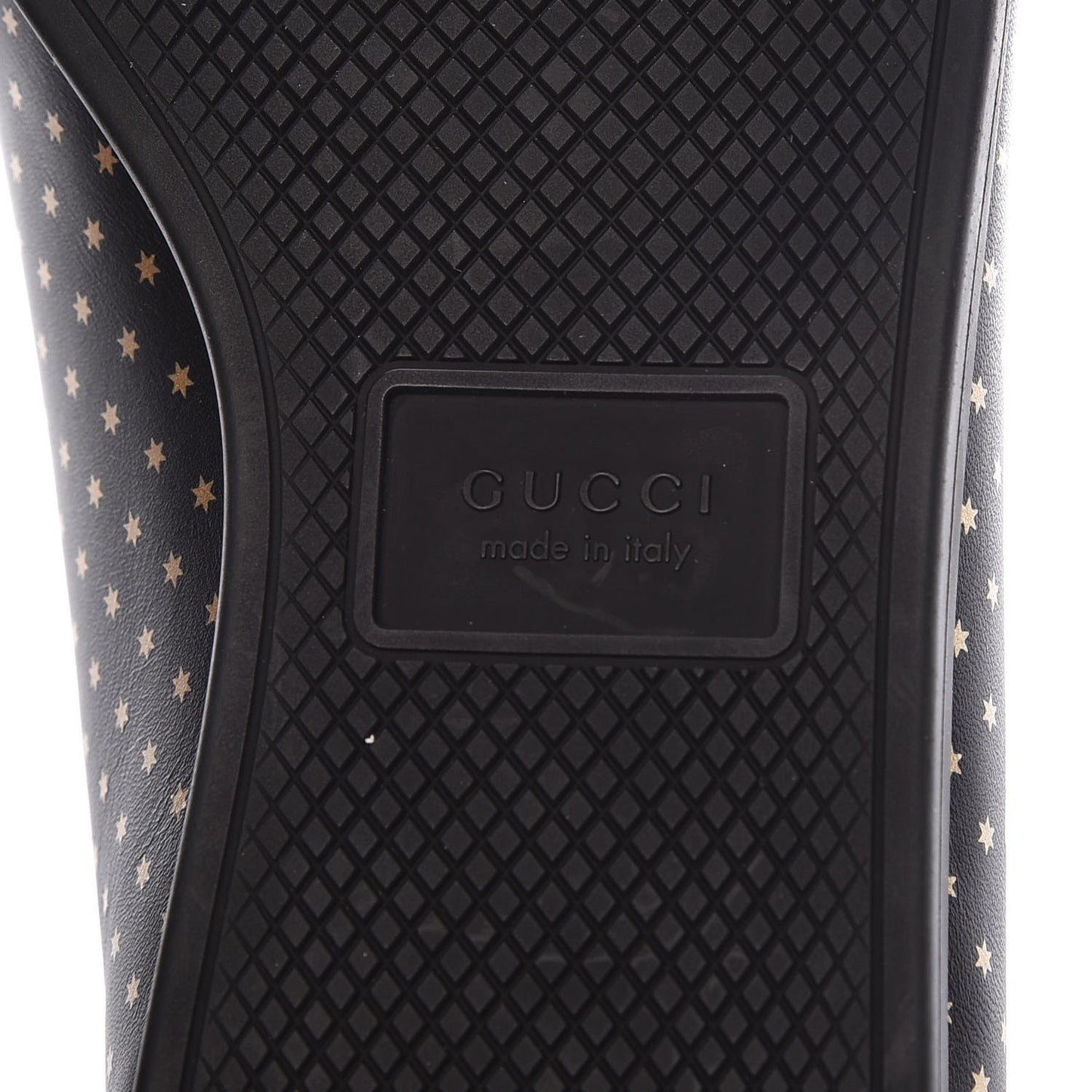 X SEGA Calfskin GUCCY Stars Womens Falacer Sneakers 40 Black