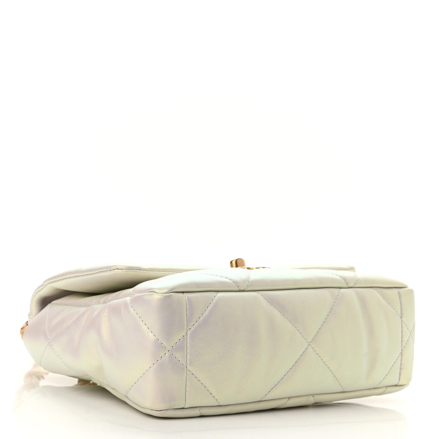 Chanel Iridescent Calfskin Quilted Medium Chanel 19 Flap White 4 of 10