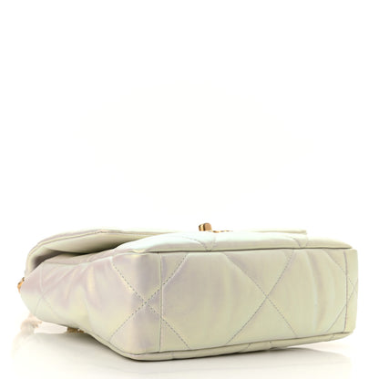 Chanel Iridescent Calfskin Quilted Medium Chanel 19 Flap White 4 of 10