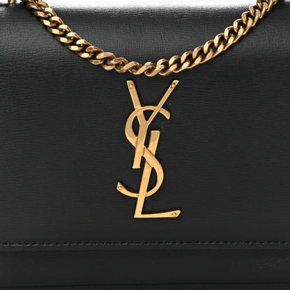 Saint Laurent Calfskin Monogram Sunset Chain Wallet Black 6 of 9