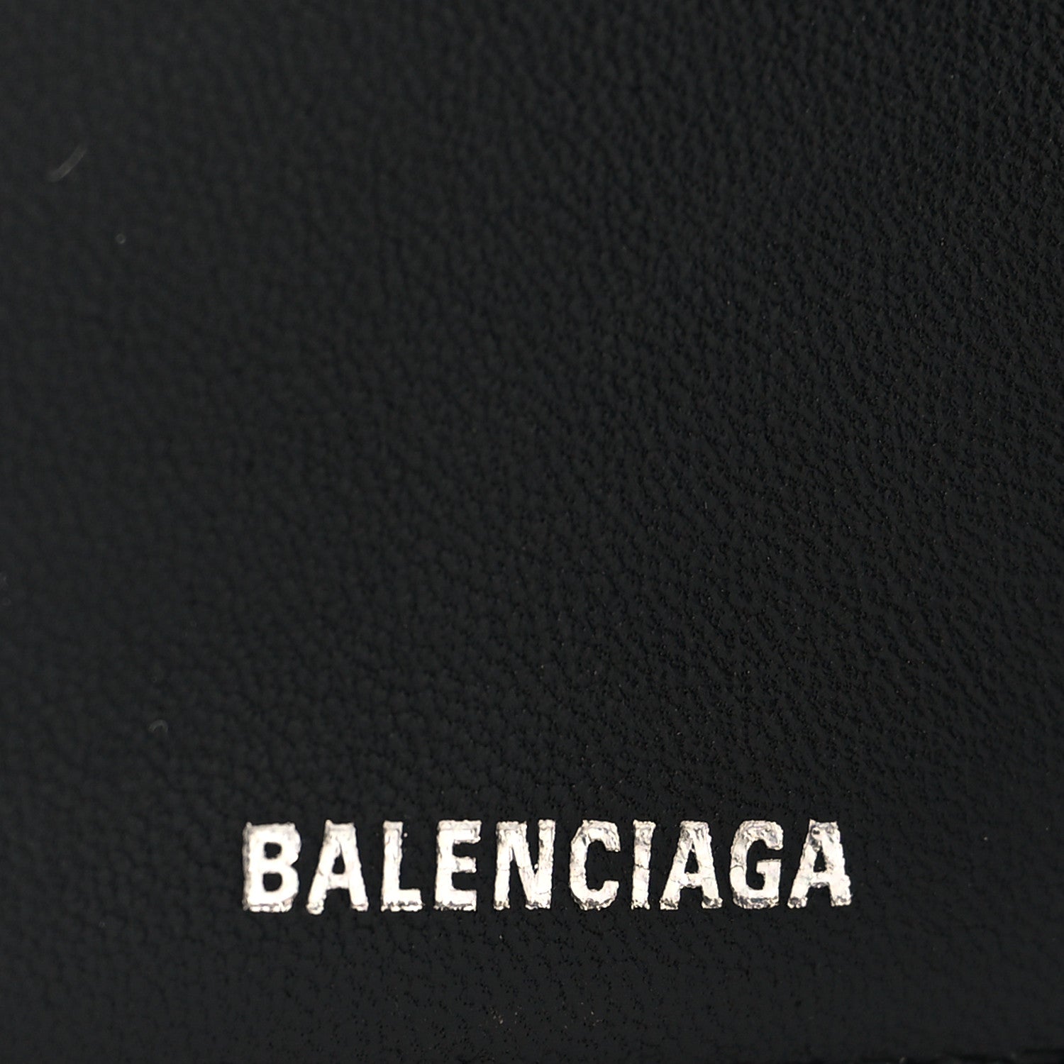 Balenciaga Calfskin BB Monogram Embossed Bi-Fold Wallet Black