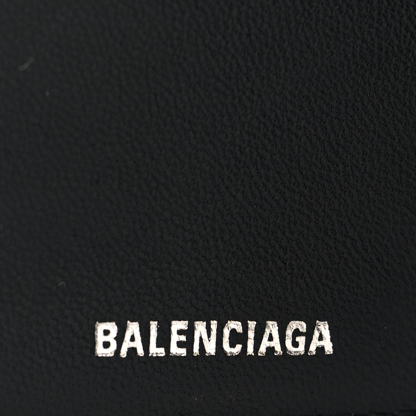 Calfskin BB Monogram Embossed Bi-Fold Wallet Black White