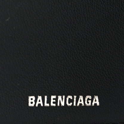 Balenciaga Calfskin BB Monogram Embossed Bi-Fold Wallet Black White 6 of 6