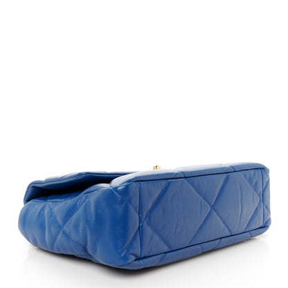 Chanel Lambskin Quilted Large Chanel 19 Flap Blue 4 of 10