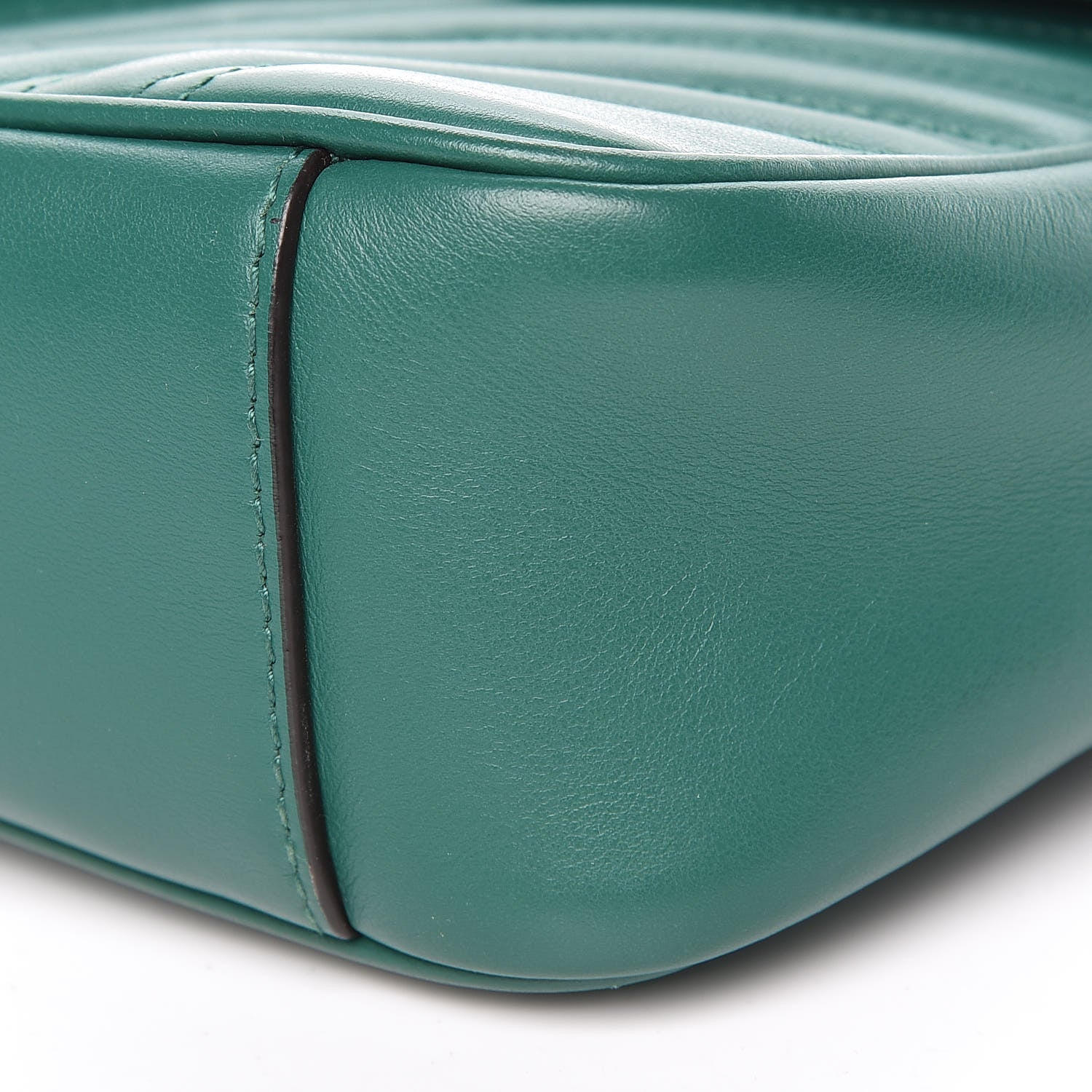 Gucci Calfskin Matelasse Small GG Marmont Shoulder Bag Emerald Green 11 of 12