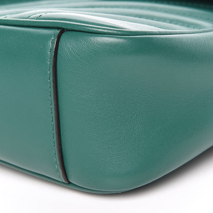 Gucci Calfskin Matelasse Small GG Marmont Shoulder Bag Emerald Green 11 of 12