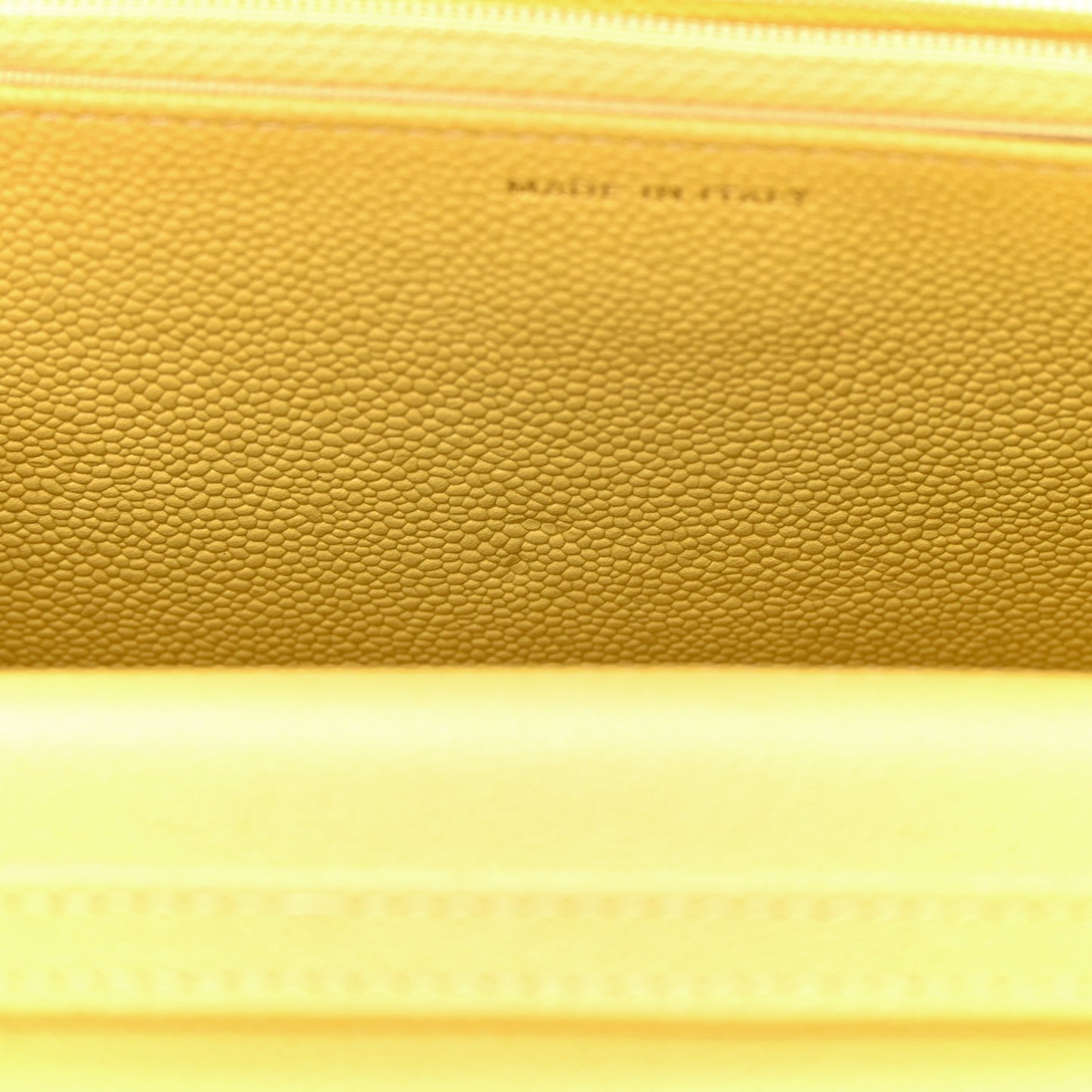 Caviar Quilted Tiny CC Wallet On Chain WOC Yellow