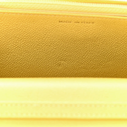 Chanel Caviar Quilted Tiny CC Wallet On Chain WOC Yellow 12 of 13