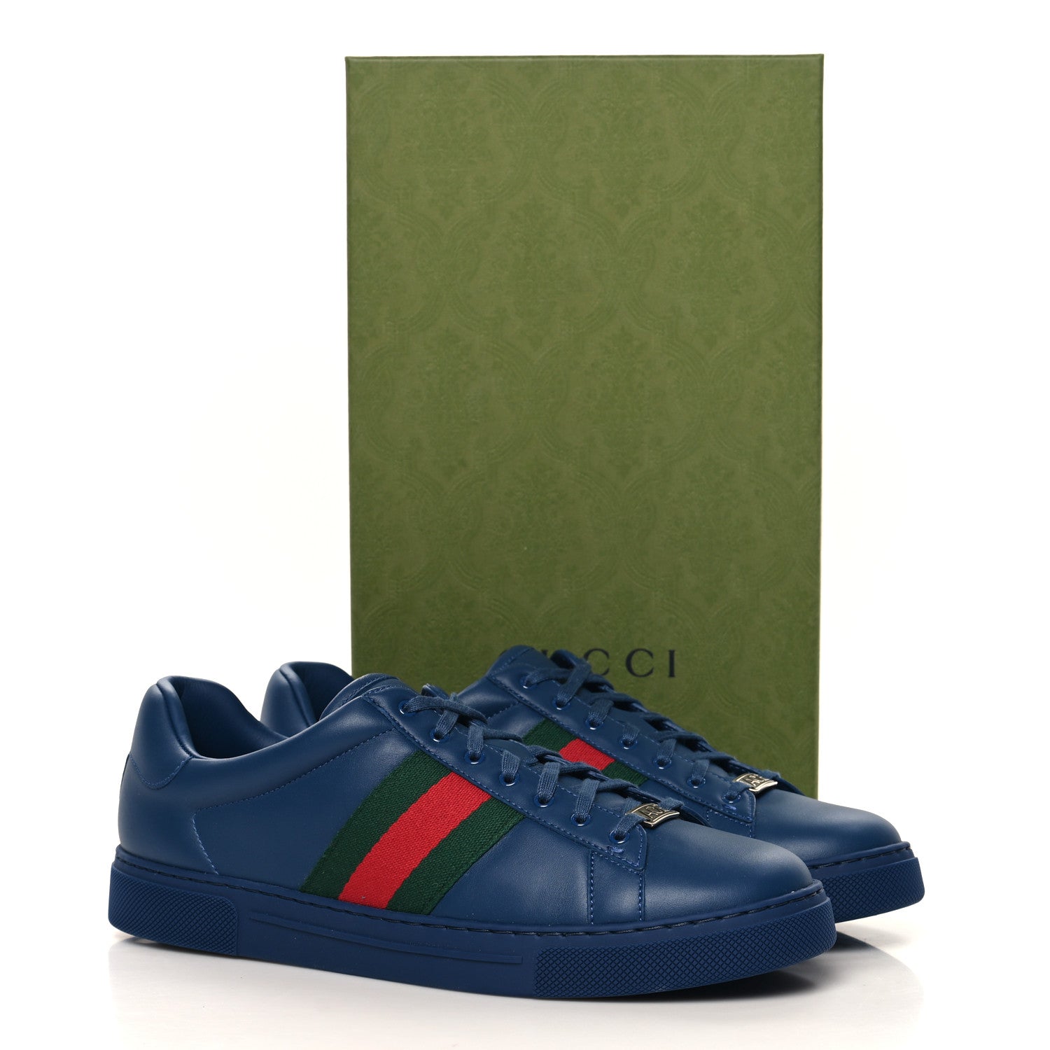 Gucci Ultralight Plume Calfskin Web Mens New Ace Sneakers 9 Royale 10 of 10